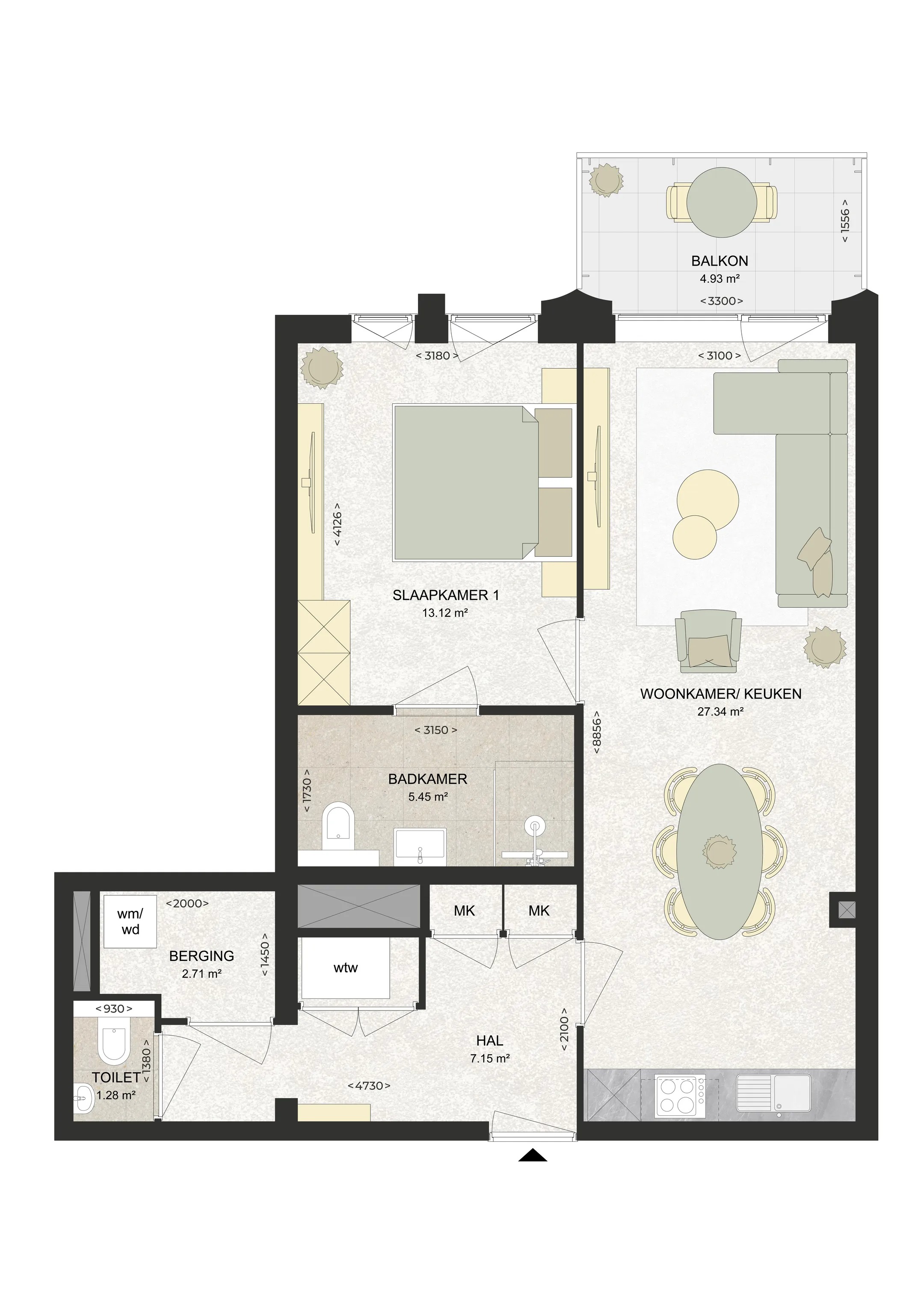Portiekflat Kennedylaan 294 in Haarlem