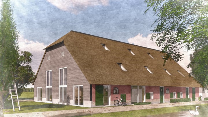 Woonboerderij, halfvrijstaande woning Zuidzijde 90 Goudriaan
