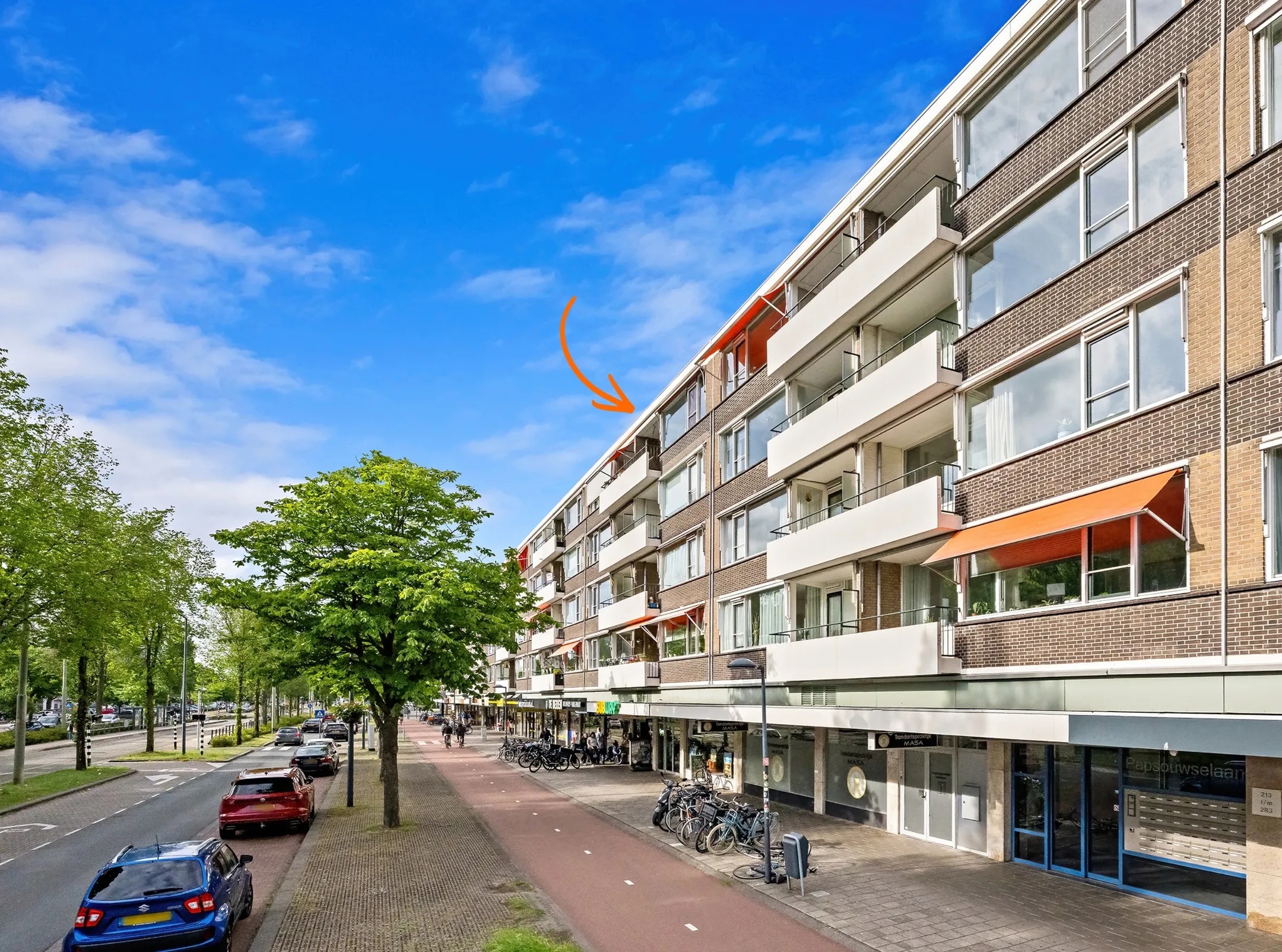 Galerijflat Papsouwselaan 283 in Delft