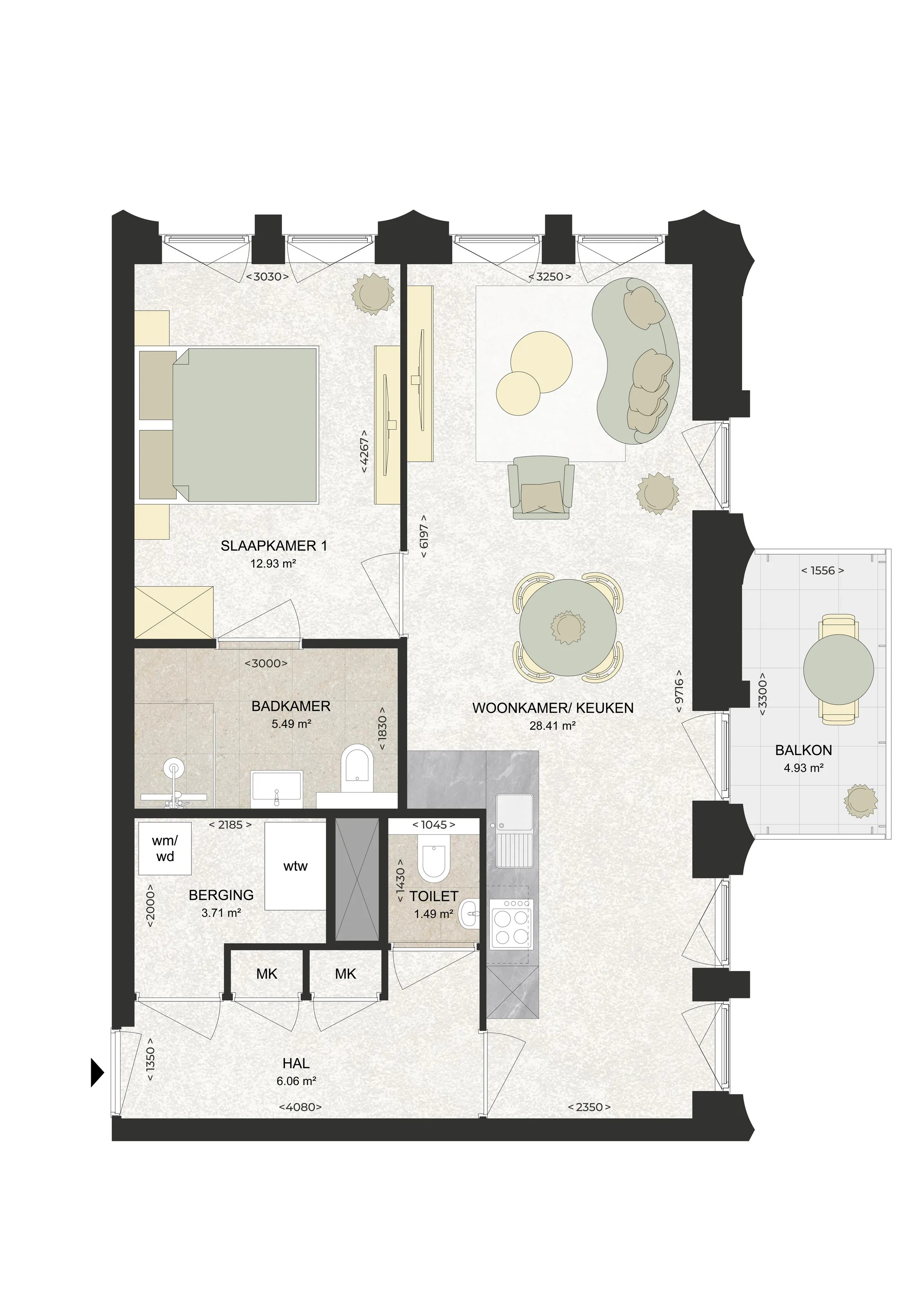 Portiekflat Kennedylaan 210 Haarlem