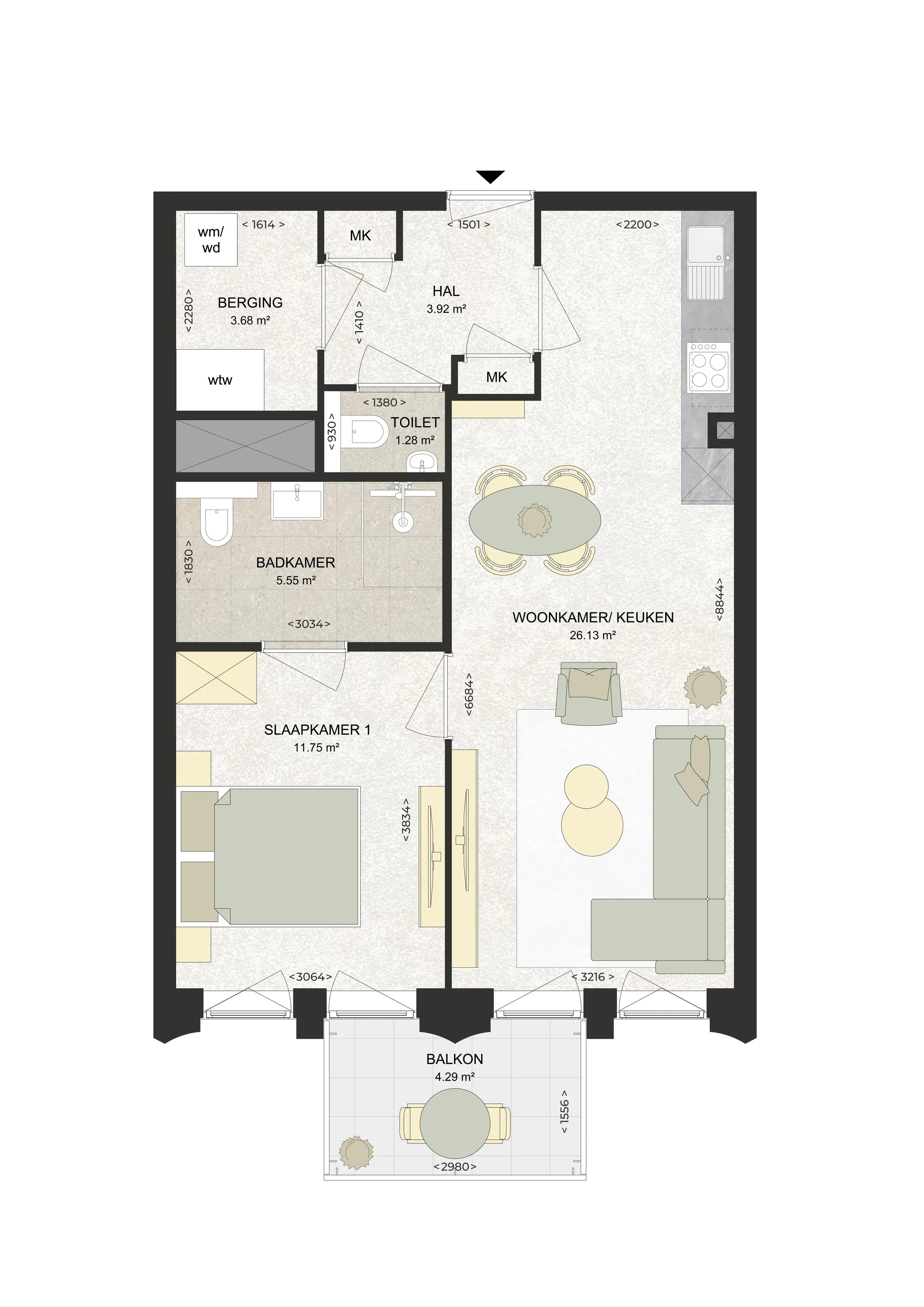 Portiekflat Kennedylaan 264 Haarlem