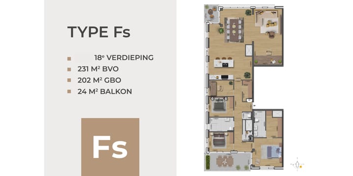 Penthouse Pattistpark 87 in Terneuzen