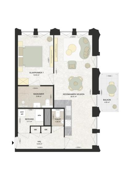 Portiekflat Kennedylaan 288 in Haarlem