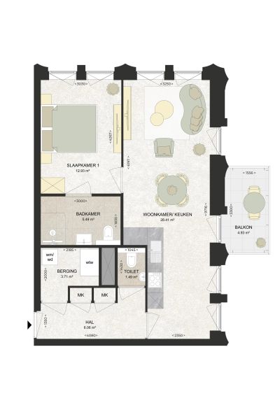 Portiekflat Kennedylaan 288 in Haarlem